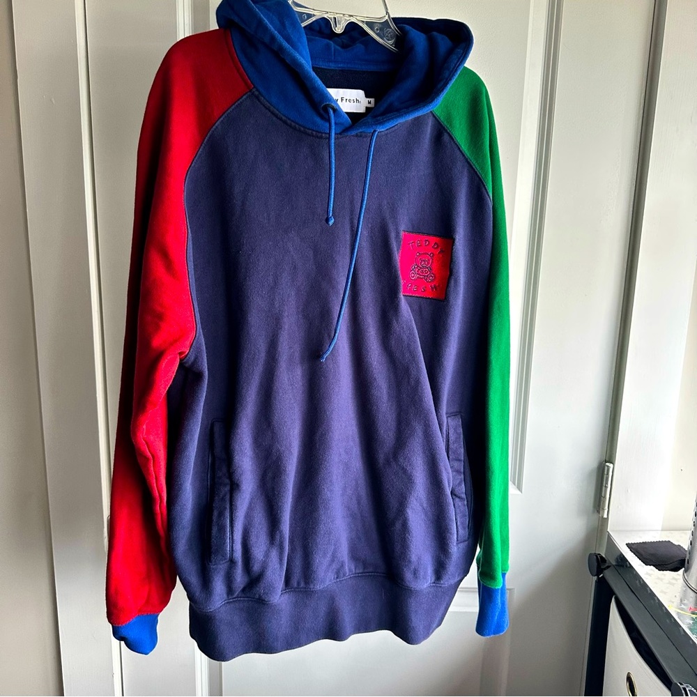 Teddy Fresh Color Block Hoodie Medium